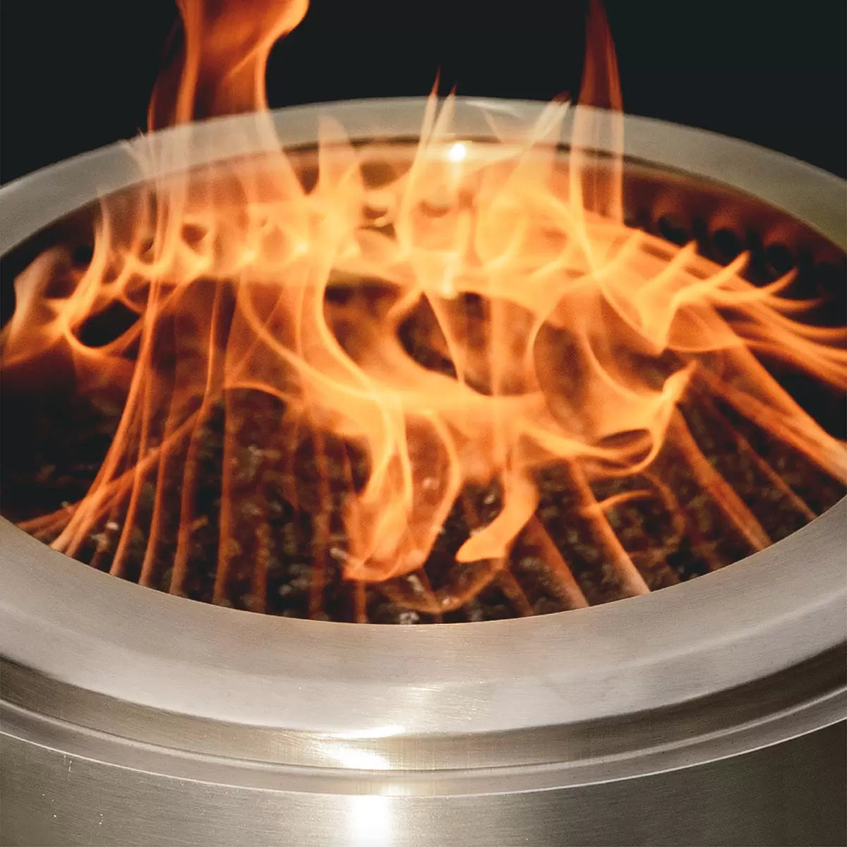 HerQs Blaze 50cm Wood Burning Stainless Steel Fire Pit Bundle