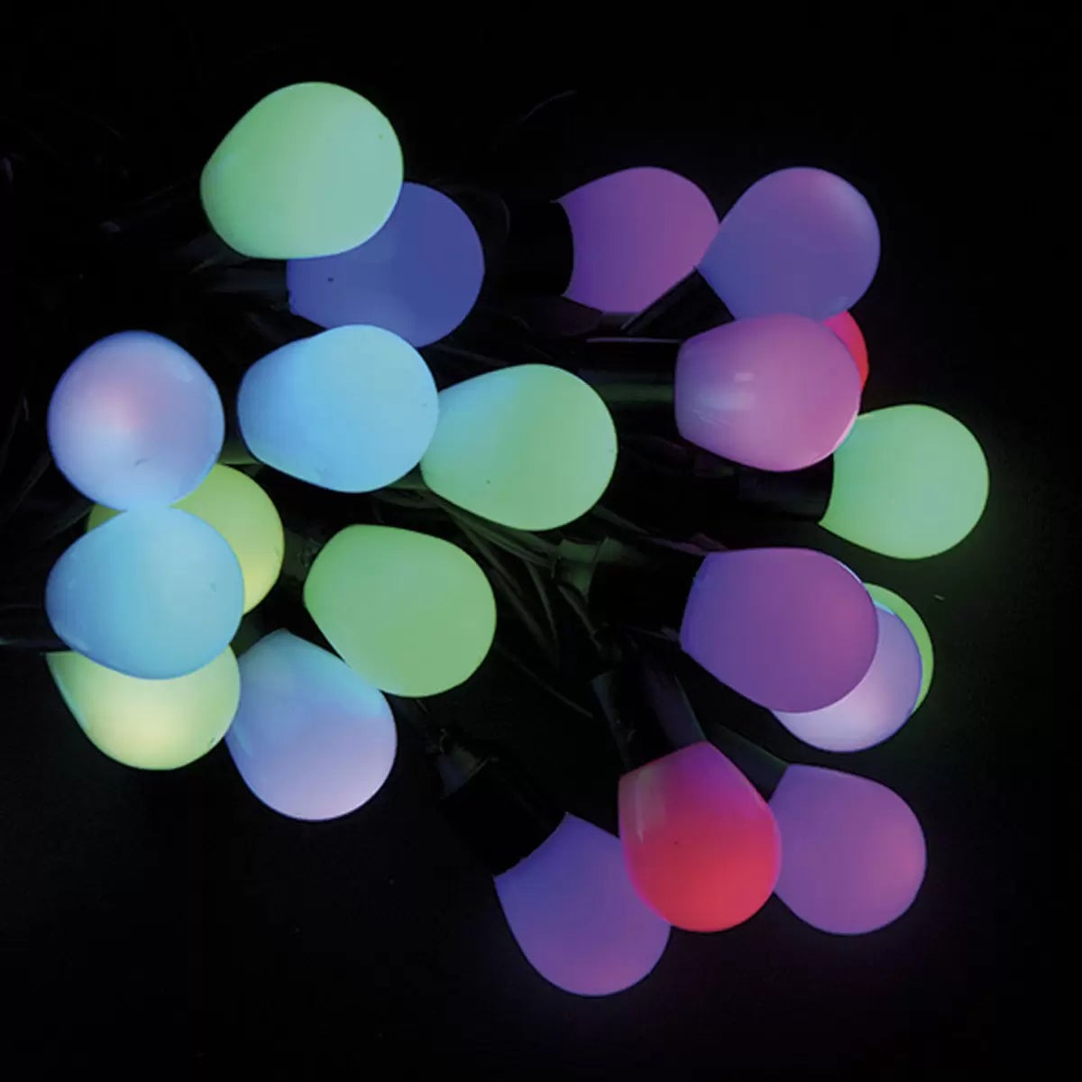 Lights4You 52ft (16m) 80 Large Bulbs LED Colour Changing Outdoor String Lights, view 3