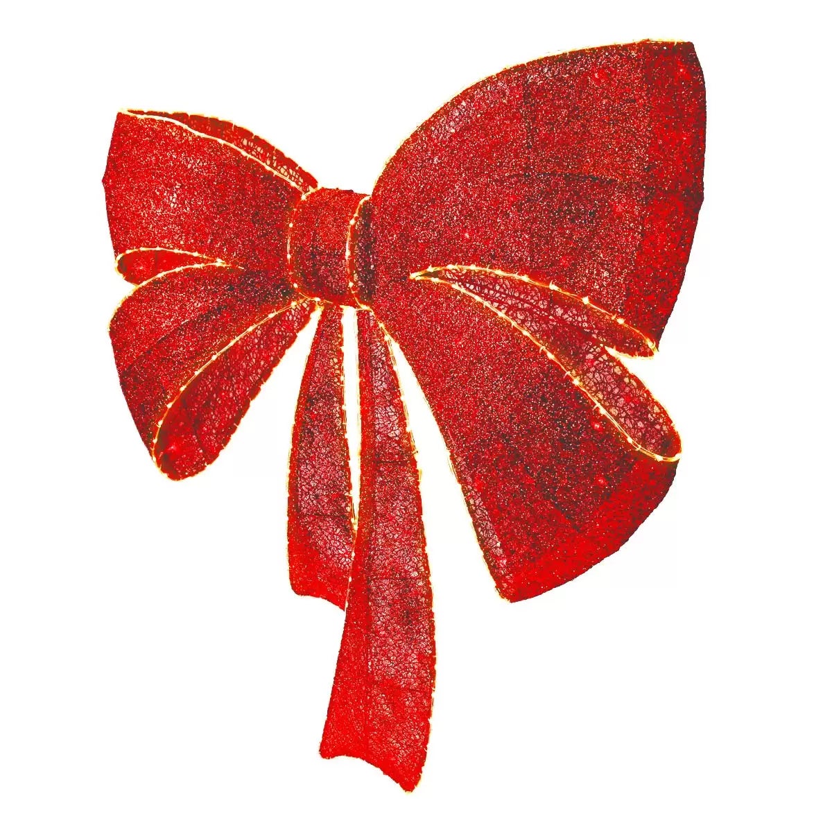 48 Inch (1.2m) Glitter String Red Bow with LED Lights, view 2