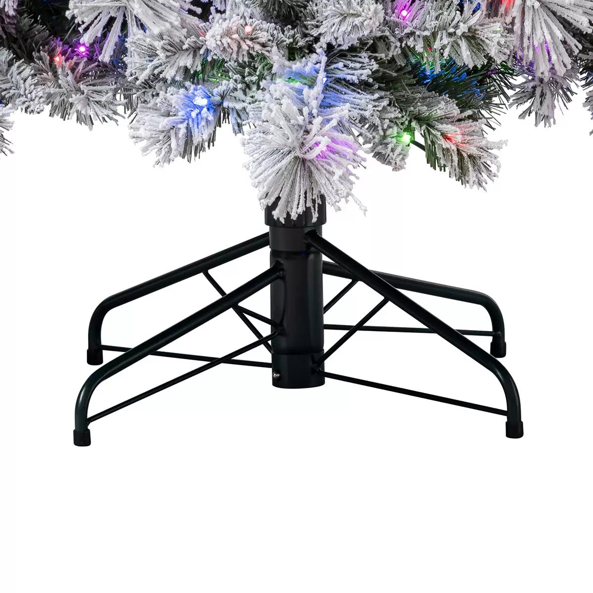 7.5ft (2.3m) Pre-Lit Glitter Flocked Artificial Christmas Tree with 1,150 Color-Changing Micro Twinkle LED Lights, view 6
