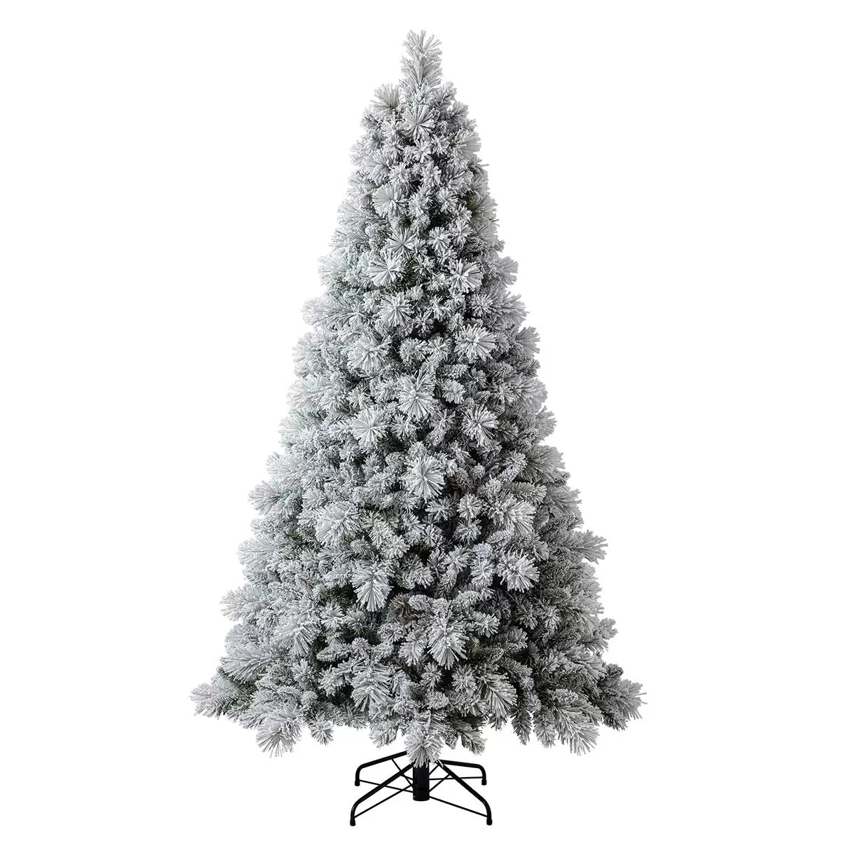 7.5ft (2.3m) Pre-Lit Glitter Flocked Artificial Christmas Tree with 1,150 Color-Changing Micro Twinkle LED Lights, view 4