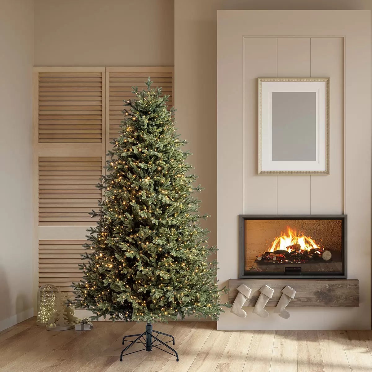 6.5ft (1.9m) Pre-Lit Aspen Artificial Christmas Tree with 1,500 Colour Changing Micro LED Lights
