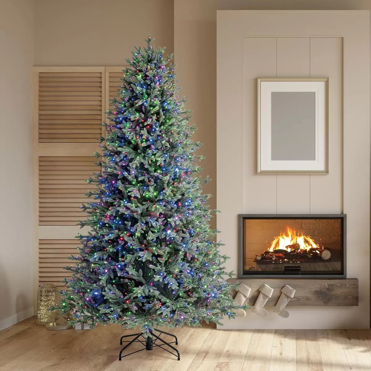 7.5ft (2.3m) Pre-Lit Aspen Artificial Christmas Tree With 1,850 Colour-Changing Radiant Micro Twinkle LED Lights, view 2