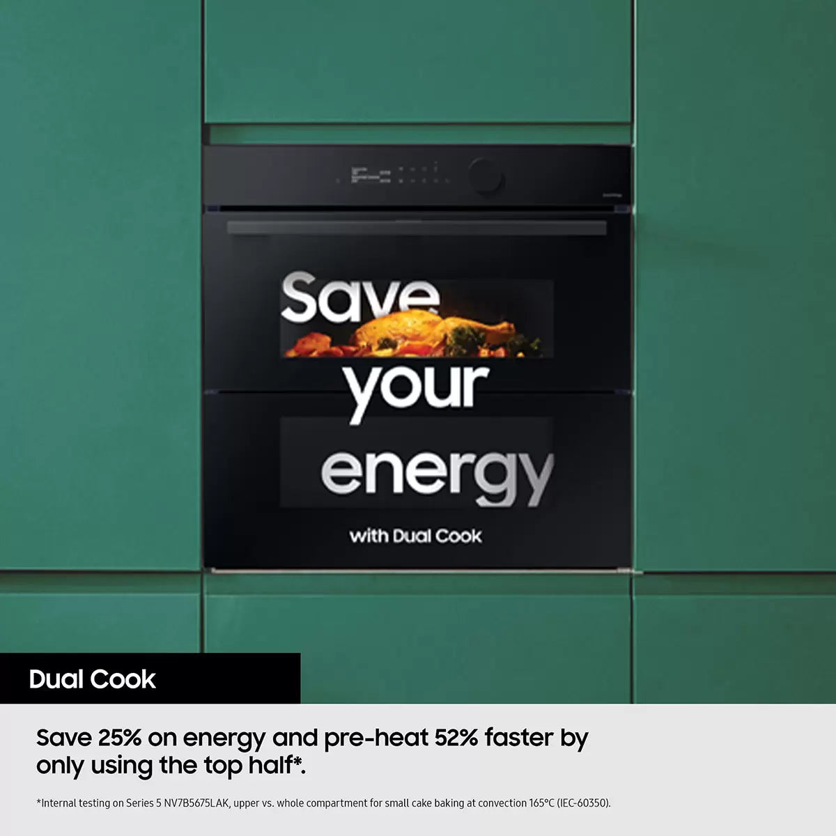 Samsung Series 5 Dual Cook Flex NV7B5750TAK/U4 76L Smart Oven, A+ Rating