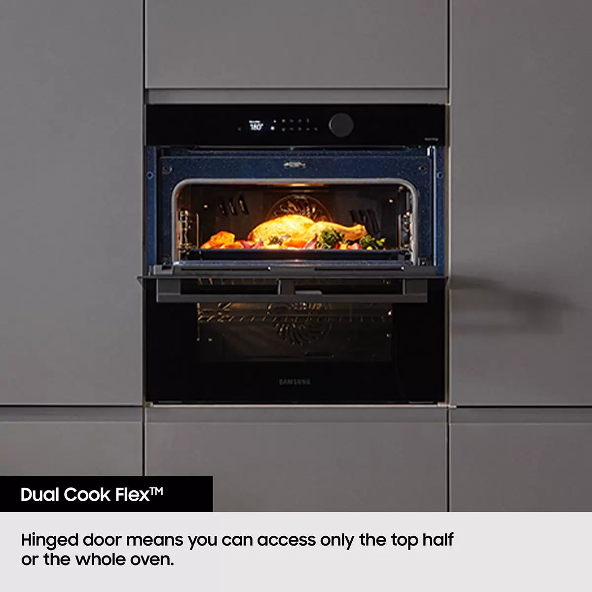 Samsung Series 5 Dual Cook Flex NV7B5750TAK/U4 76L Smart Oven, A+ Rating