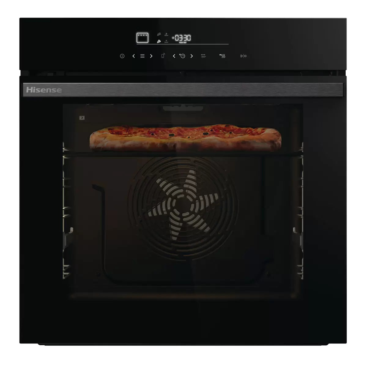 Hisense Hi6 BlackLine HO66FAPizzaChef Electric Pyrolytic Smart Oven, A+ Rated