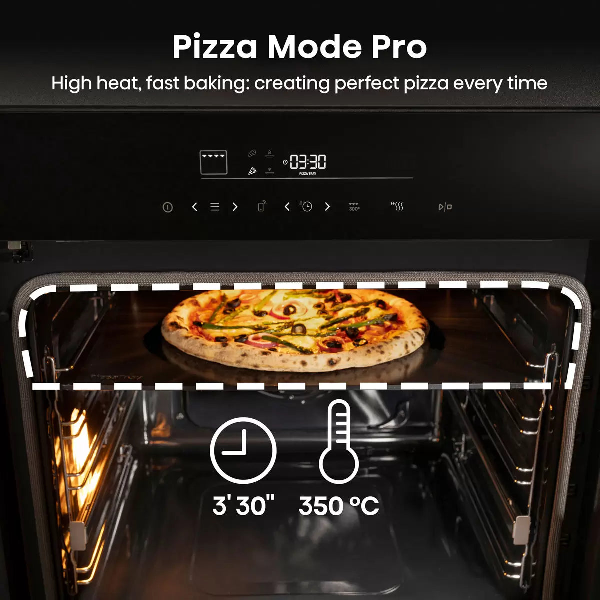 Hisense Hi6 BlackLine HO66FAPizzaChef Electric Pyrolytic Smart Oven, A+ Rated