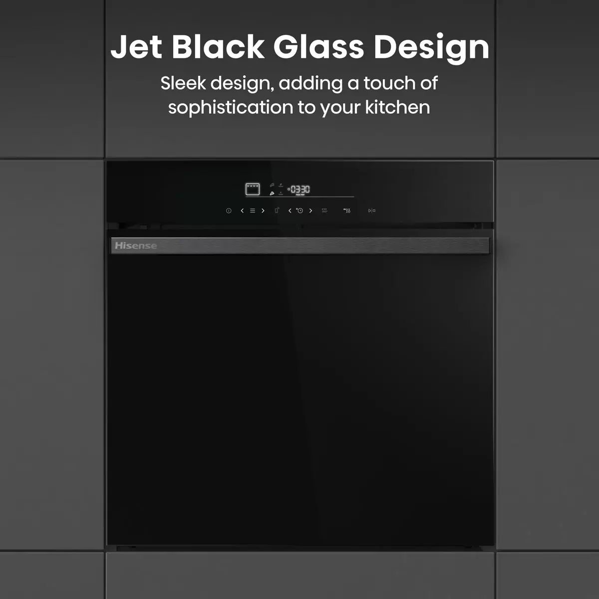 Hisense Hi6 BlackLine HO66FAPizzaChef Electric Pyrolytic Smart Oven, A+ Rated