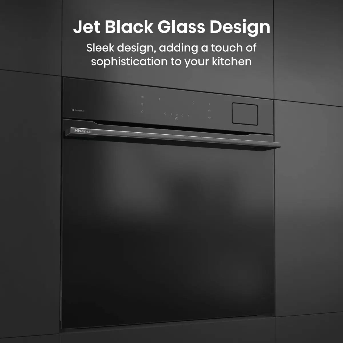 Hisense Hi8 BlackLine BAS6PH8BUKWF Built In Electric Pyrolytic, Single Oven
