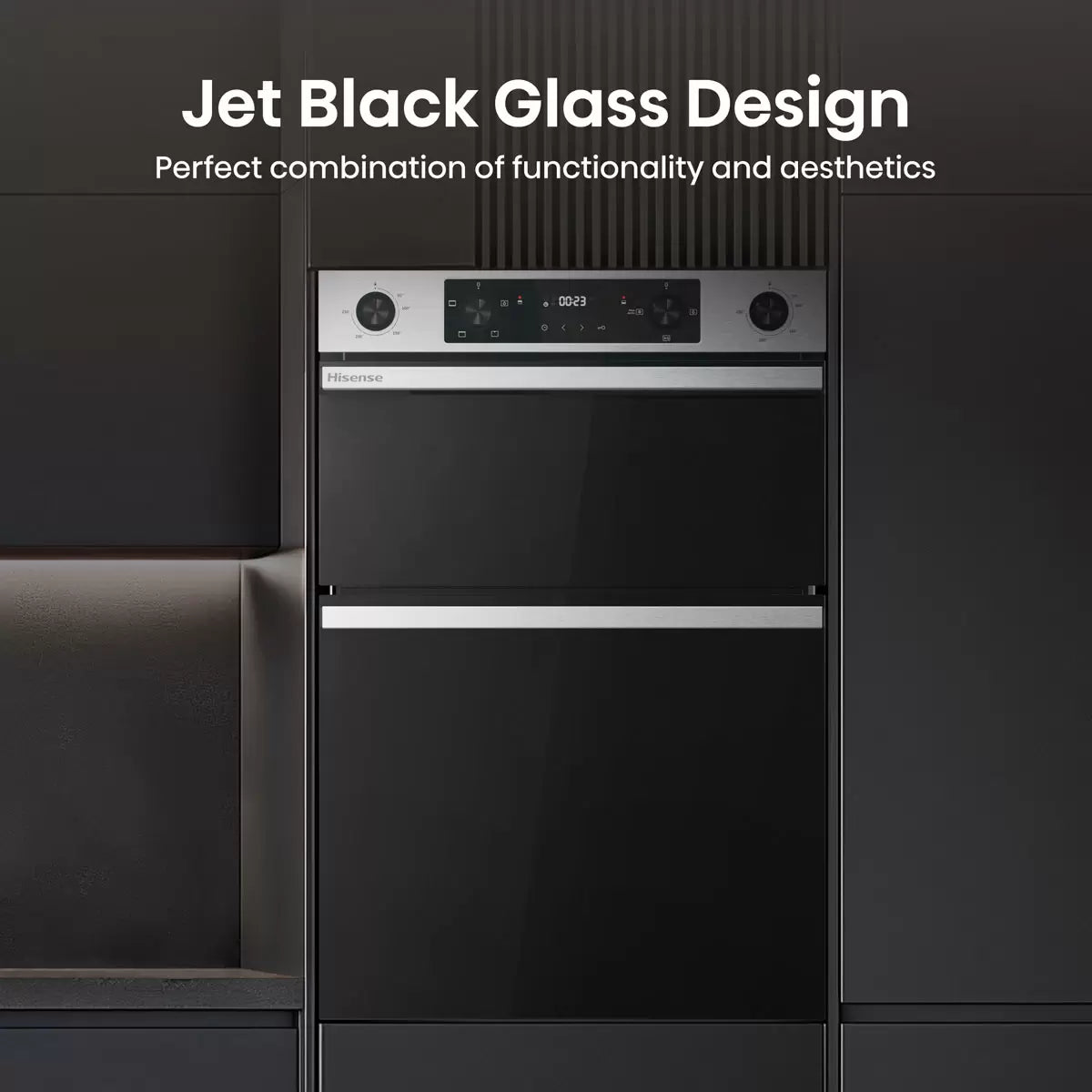 Hisense Hi6 BID914221CX Electric Built-In Double Oven, A Rated in Stainless