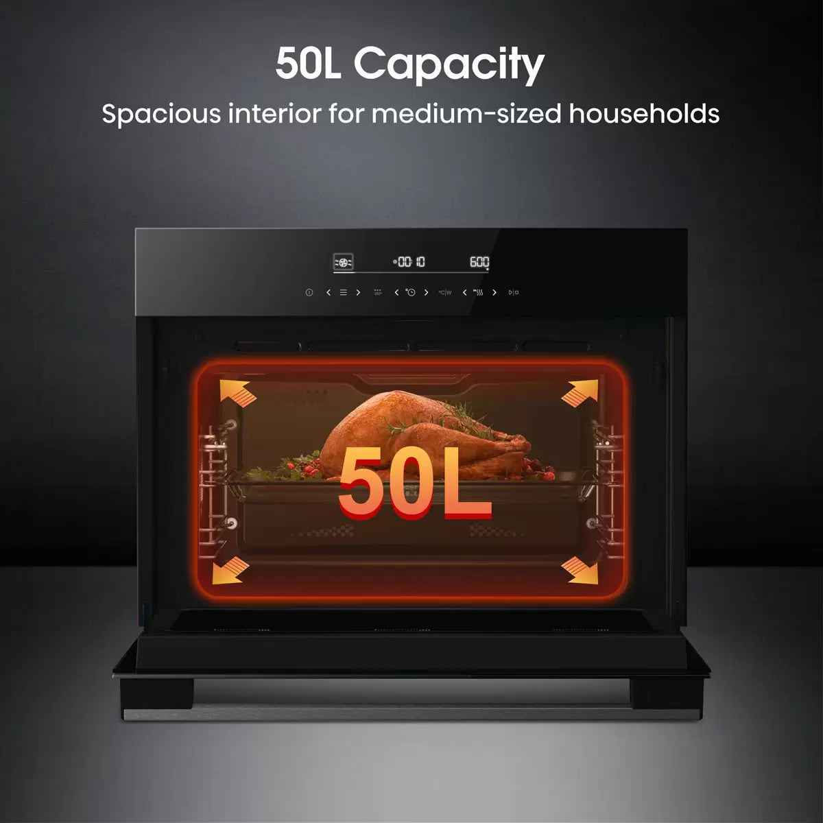 Hisense Hi6 BlackLine BIM45342ADBGUK Built-In Electric Single Oven
