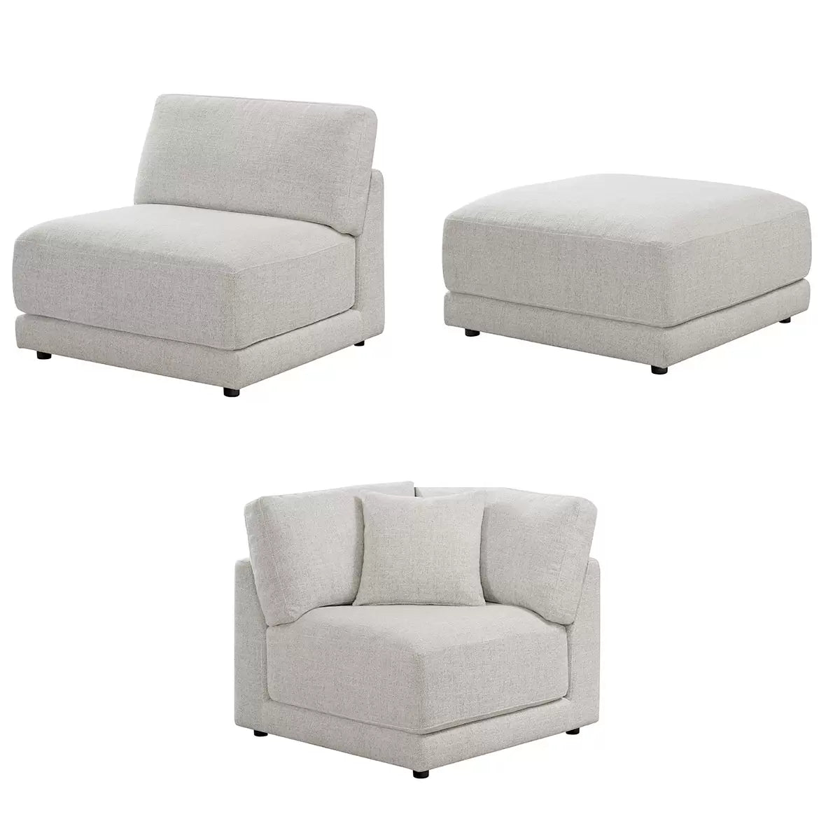 Aiden & Ivy Dayna Grey Fabric 8 Piece Modular Sofa