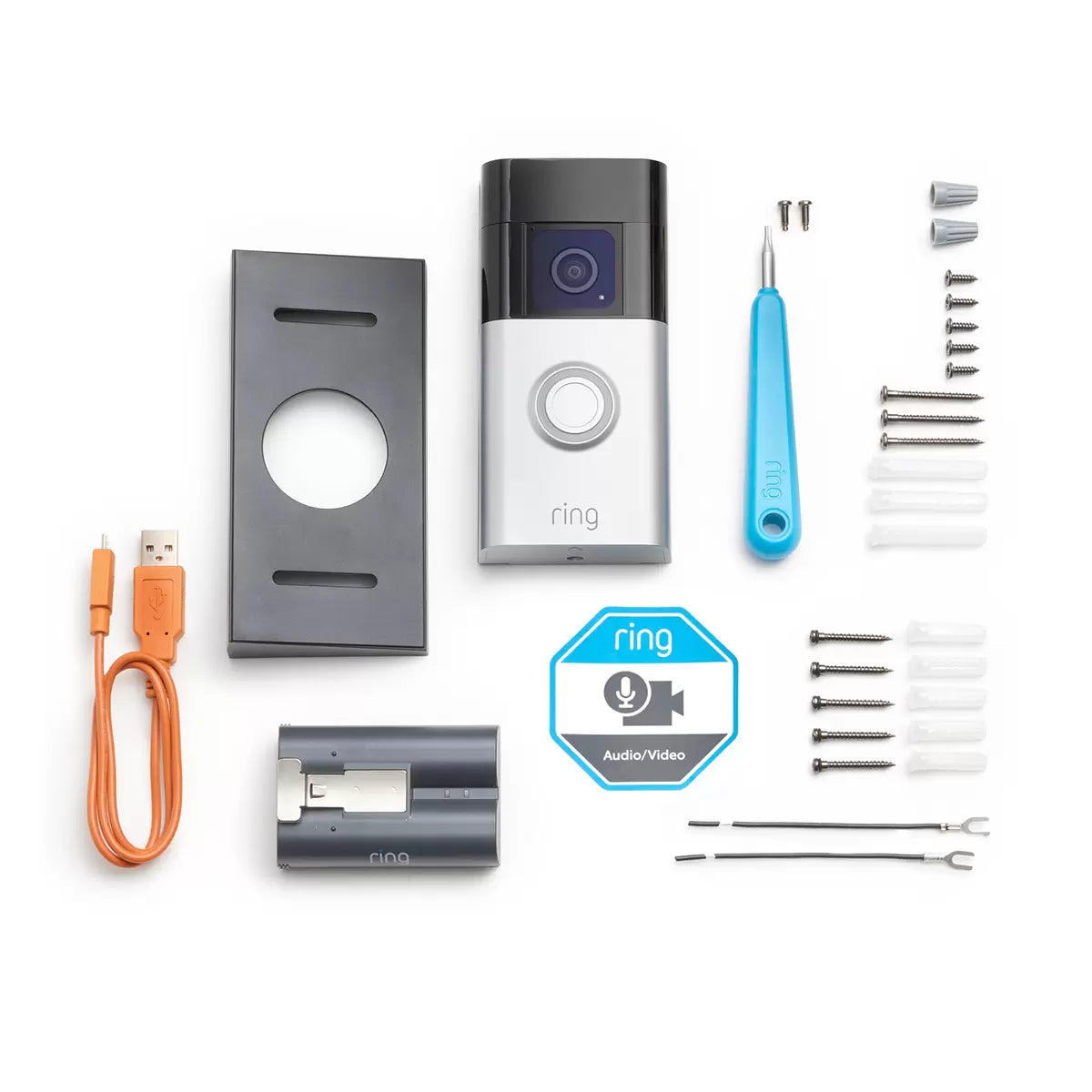 Ring Doorbell Plus with Chime and Additional Quick Release Battery