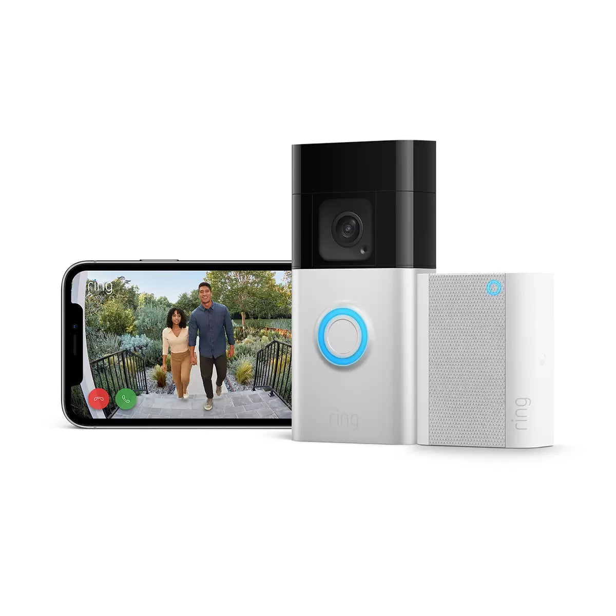 Ring Doorbell Plus with Chime and Additional Quick Release Battery