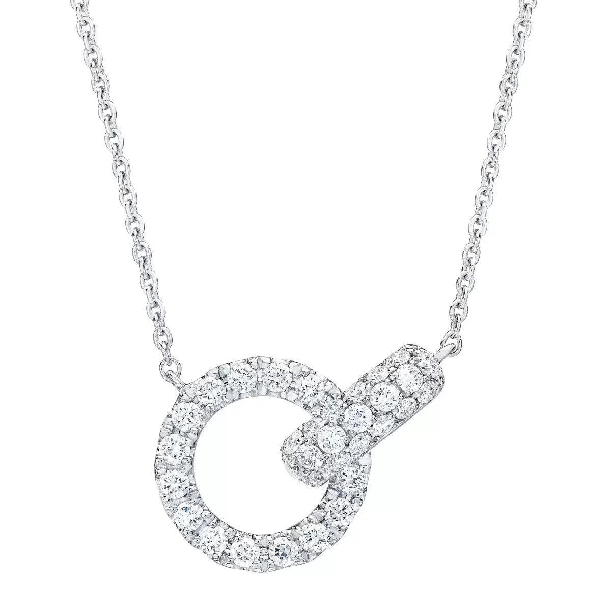 0.50ctw Round Brilliant Cut Diamond Necklace, 14ct White Gold