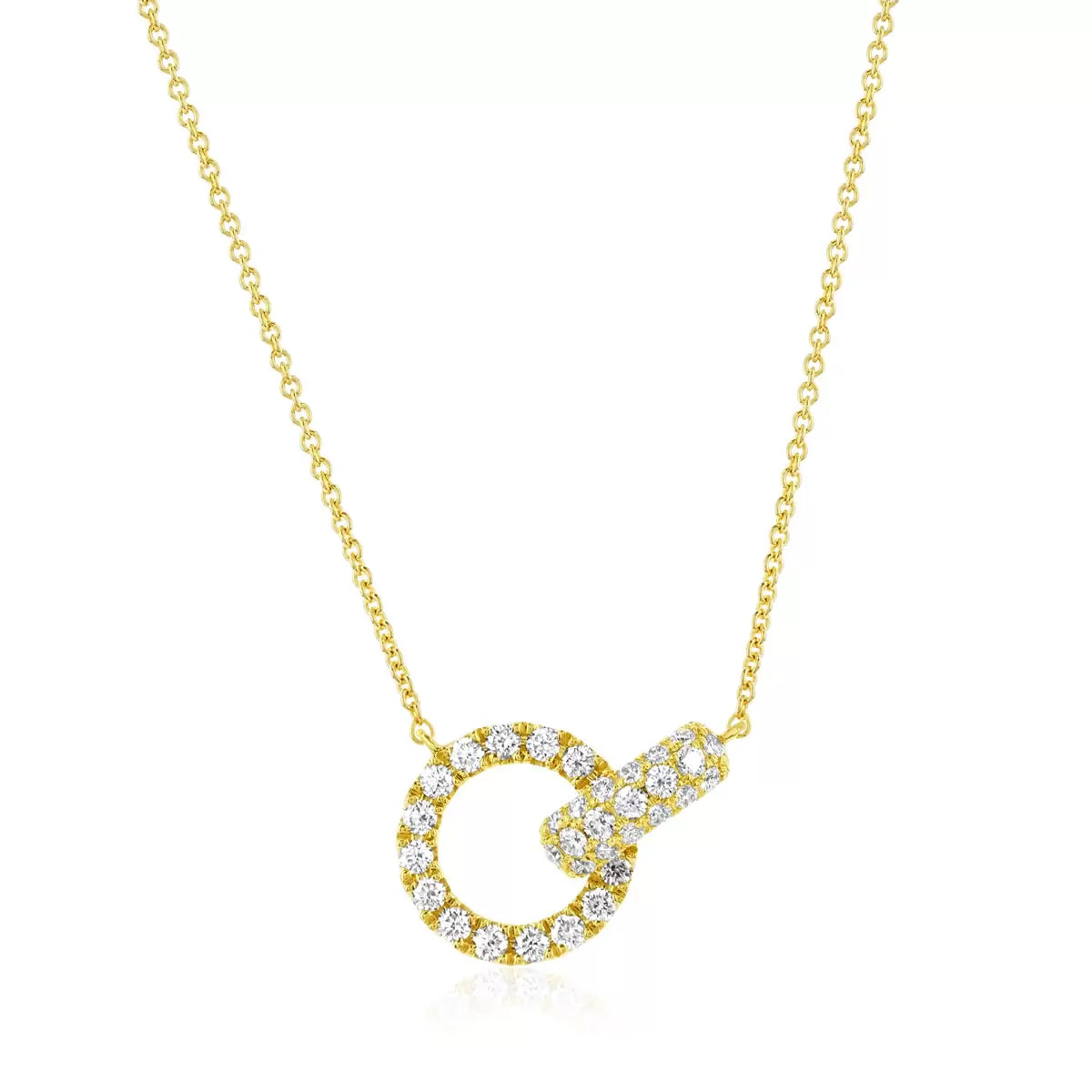 0.50ctw Round Brilliant Cut Diamond Necklace, 14ct Yellow Gold