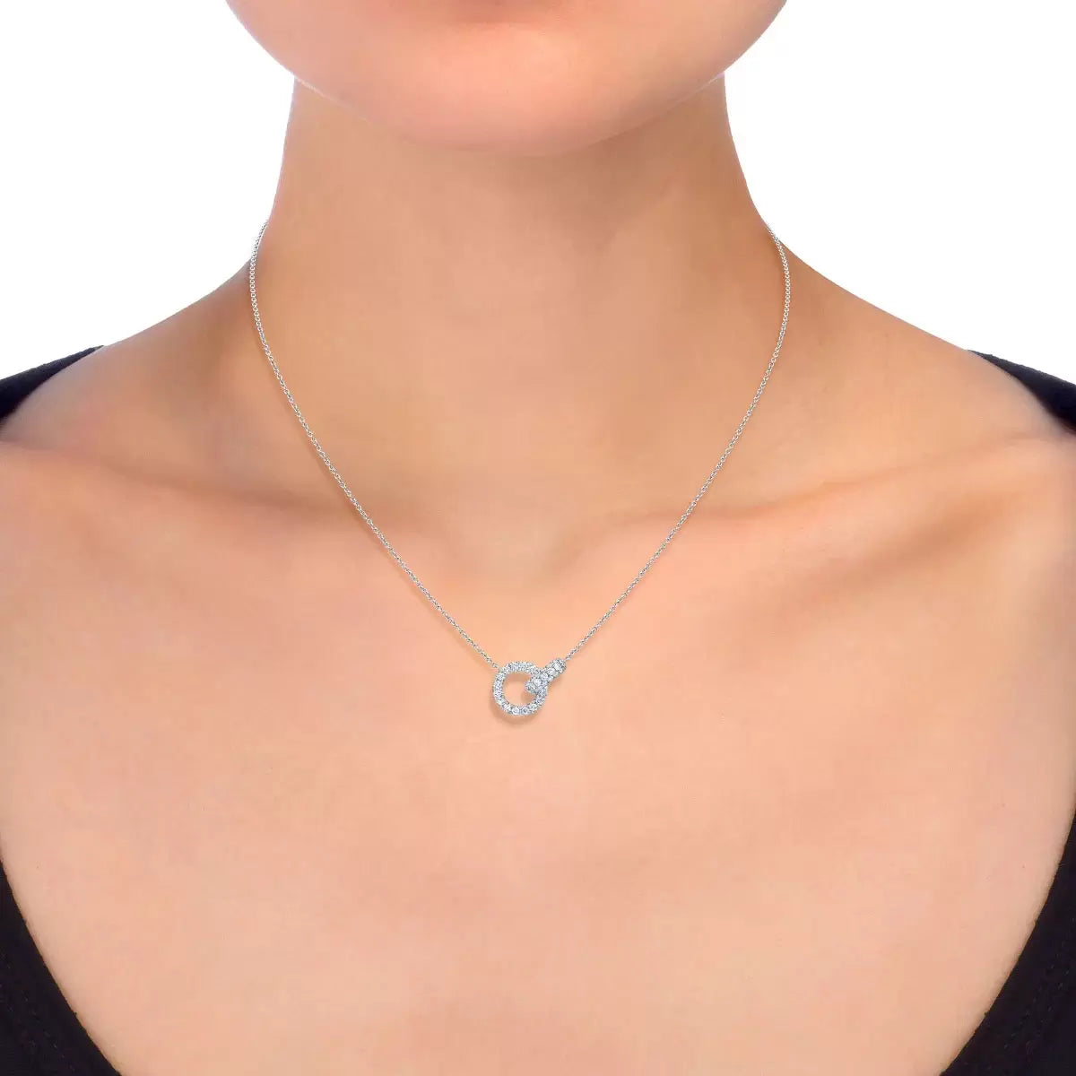 0.50ctw Round Brilliant Cut Diamond Necklace, 14ct White Gold