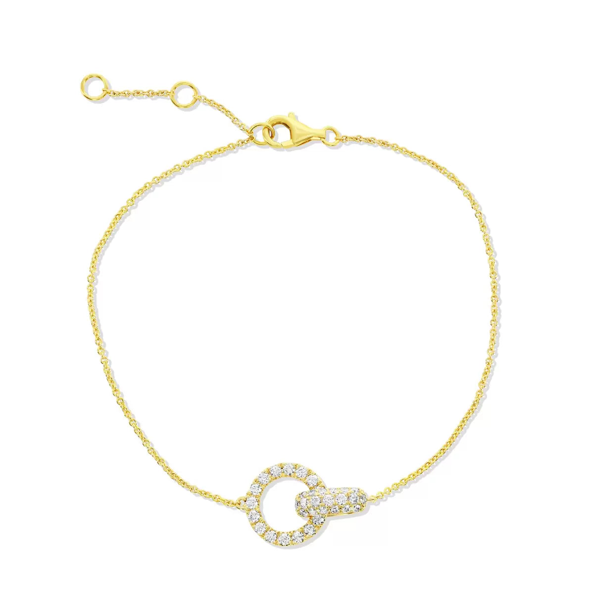 0.50ctw Round Brilliant Cut Diamond Bracelet, 14ct Yellow Gold