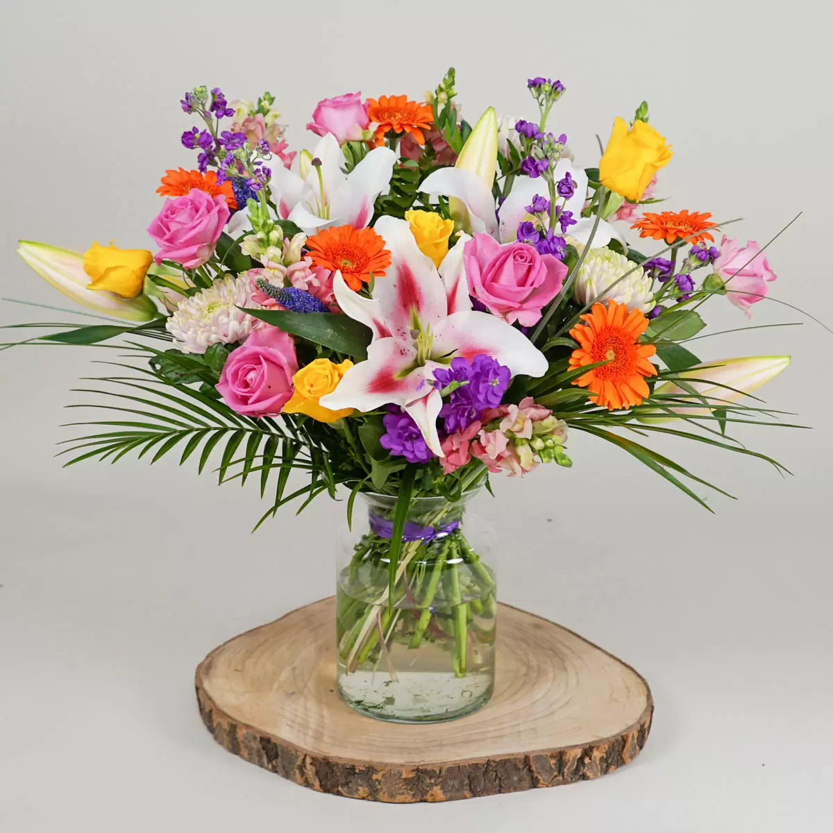 50 Stem Festival Glow Flower Bouquet with Greetings Card