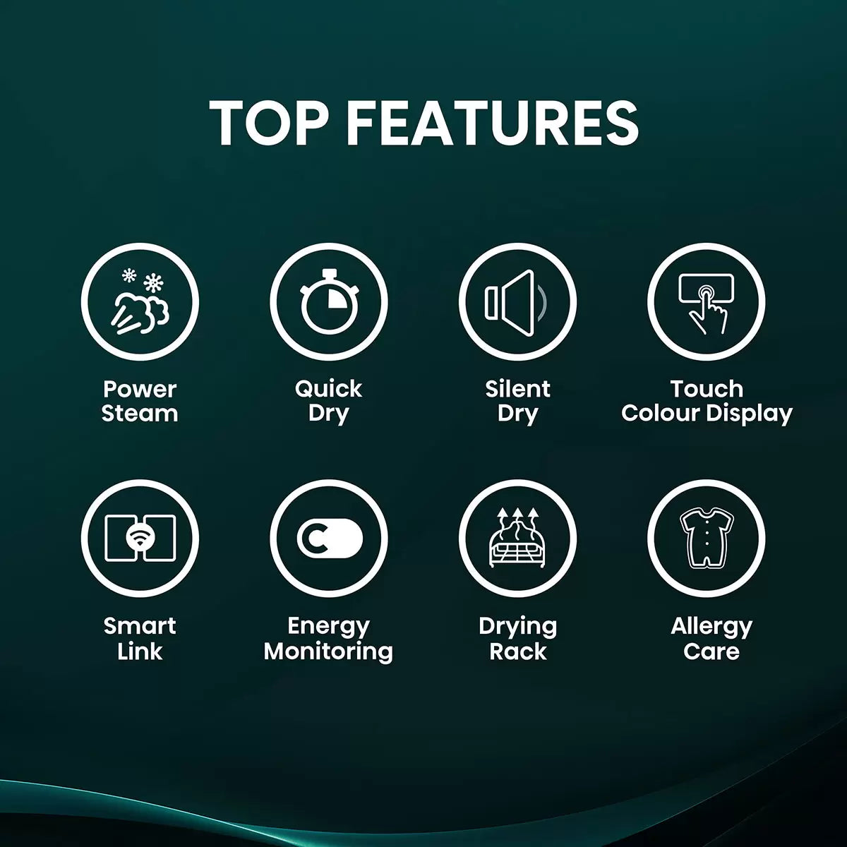 Hisense KitchenFit 5i Series DH5i104BWAB, 10kg Heat Pump Dryer, A+++ Rated