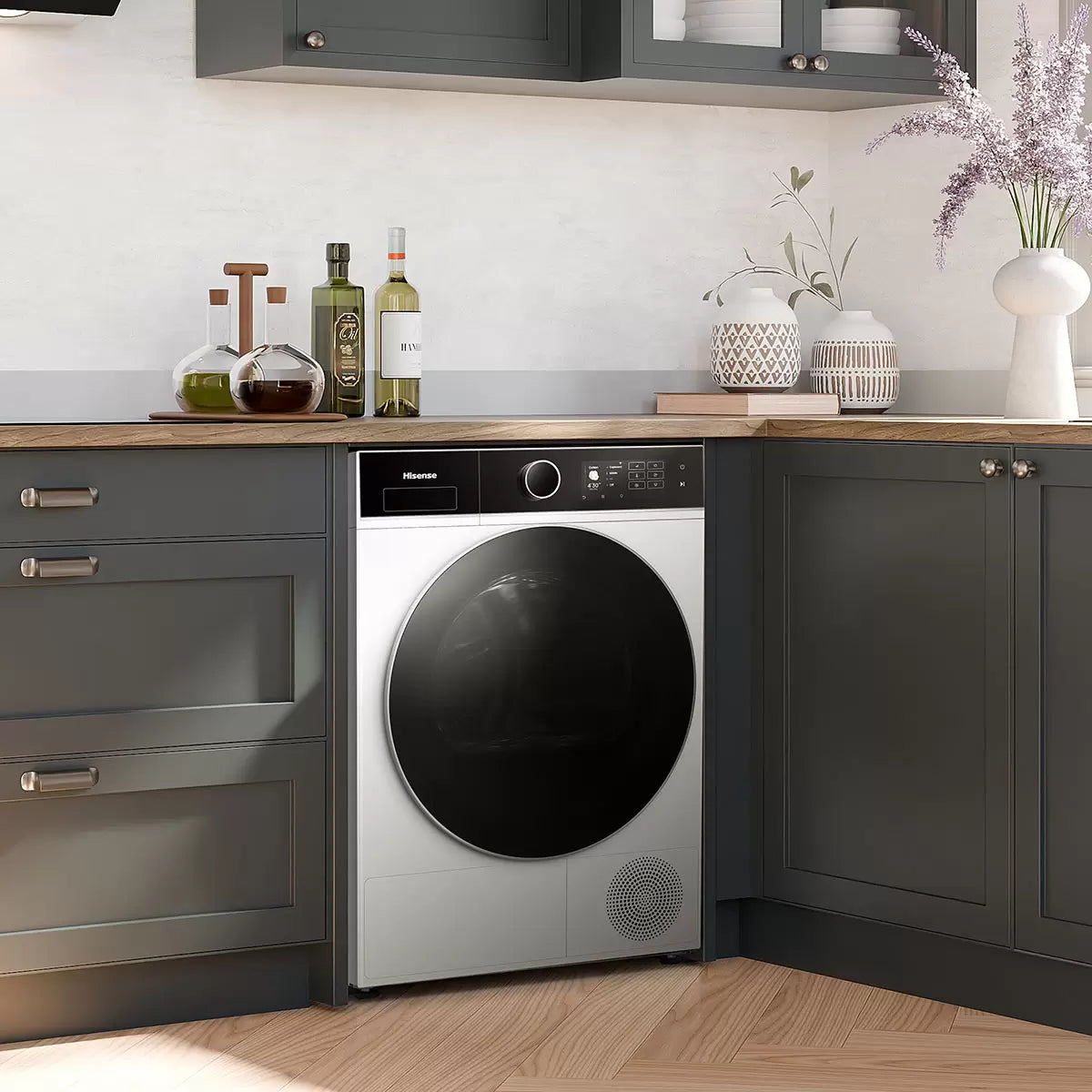 Hisense KitchenFit 5i Series DH5i104BWAB, 10kg Heat Pump Dryer, A+++ Rated