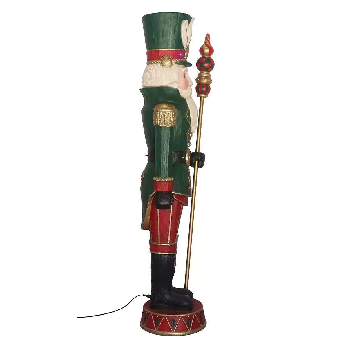 6ft (1.8m) Pre-lit Grand Nutcracker with 25 Colour LED and Music, view 4