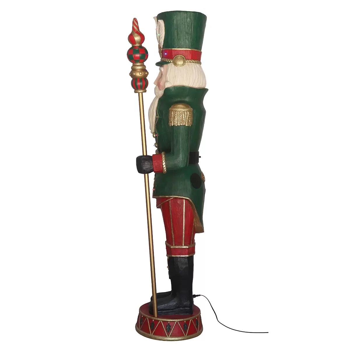 6ft (1.8m) Pre-lit Grand Nutcracker with 25 Colour LED and Music, view 6