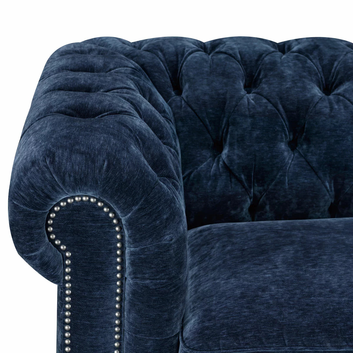 Allington Navy Fabric Chesterfield Armchair