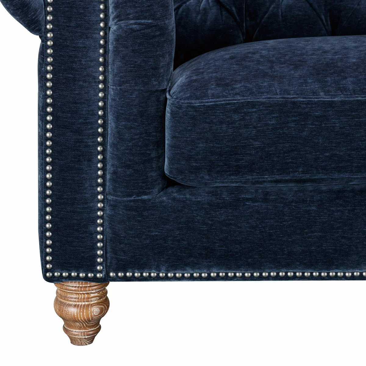 Allington Navy Fabric Chesterfield Armchair