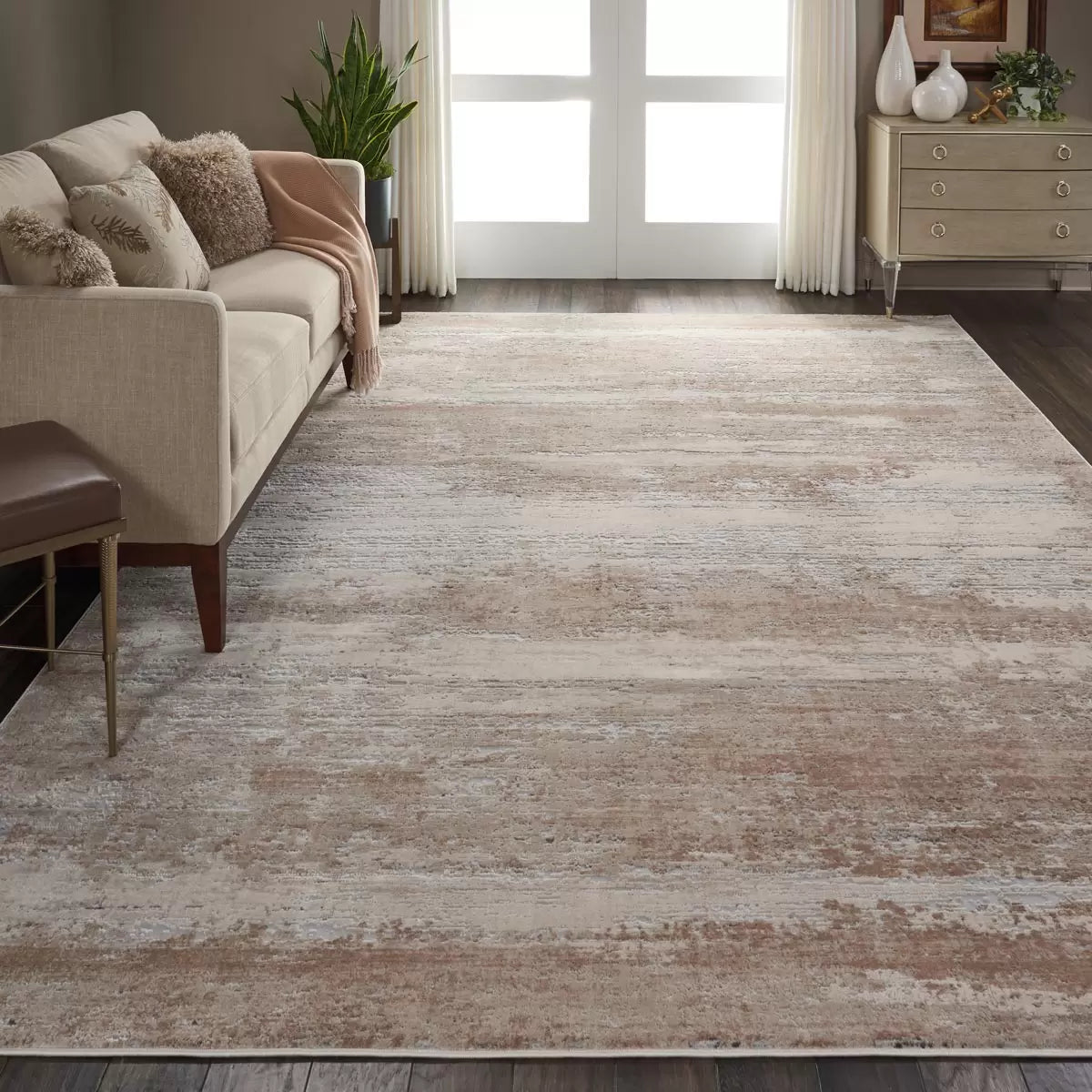 Rustic Textures Blended Beige Rug in 3 Sizes