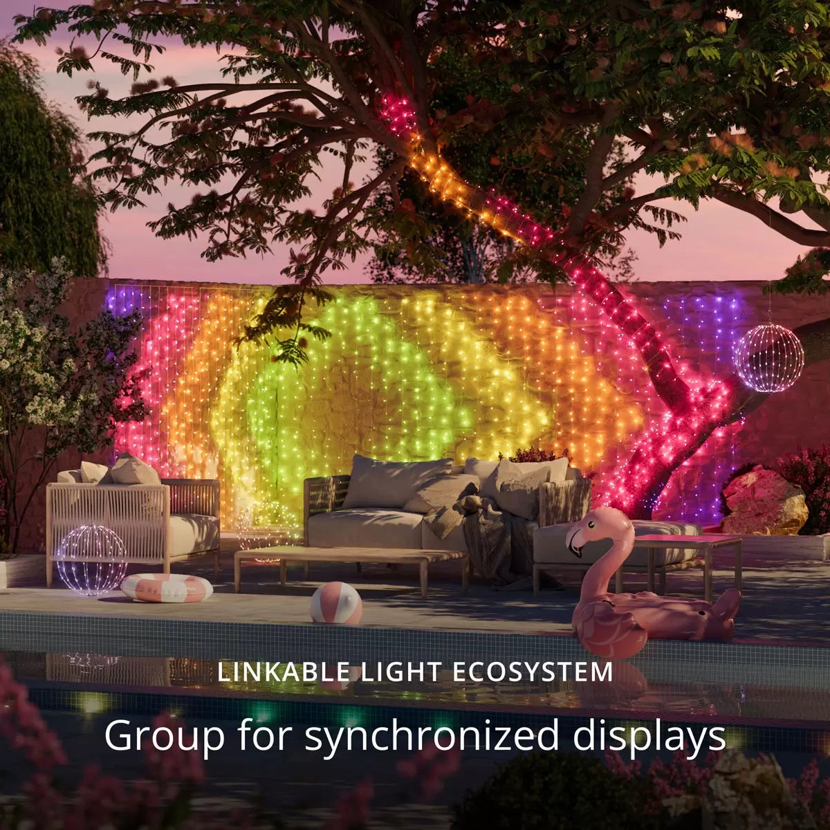 105 ft (32m) Twinkly 400 App Controlled Multicolour Strings LED Lights, view 5