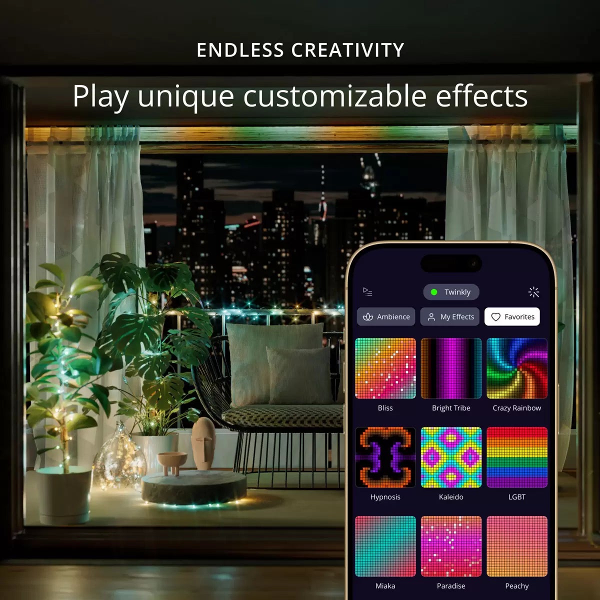 105 ft (32m) Twinkly 400 App Controlled Multicolour Strings LED Lights, view 4