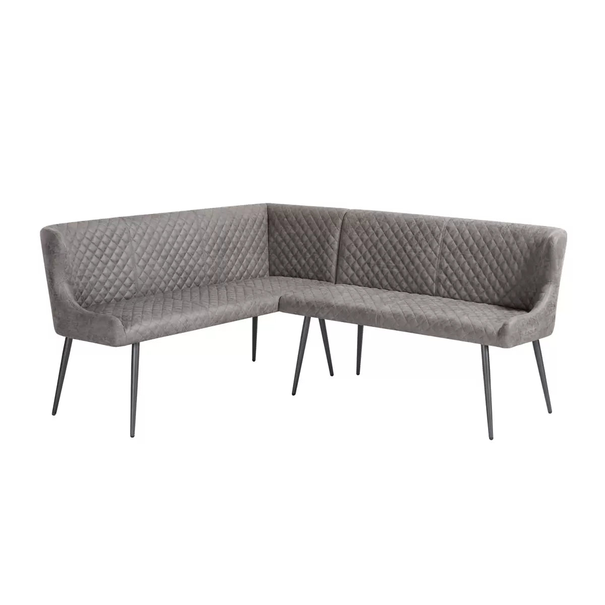 Indus Valley Henley Grey Corner Bench Set, Left Hand Facing