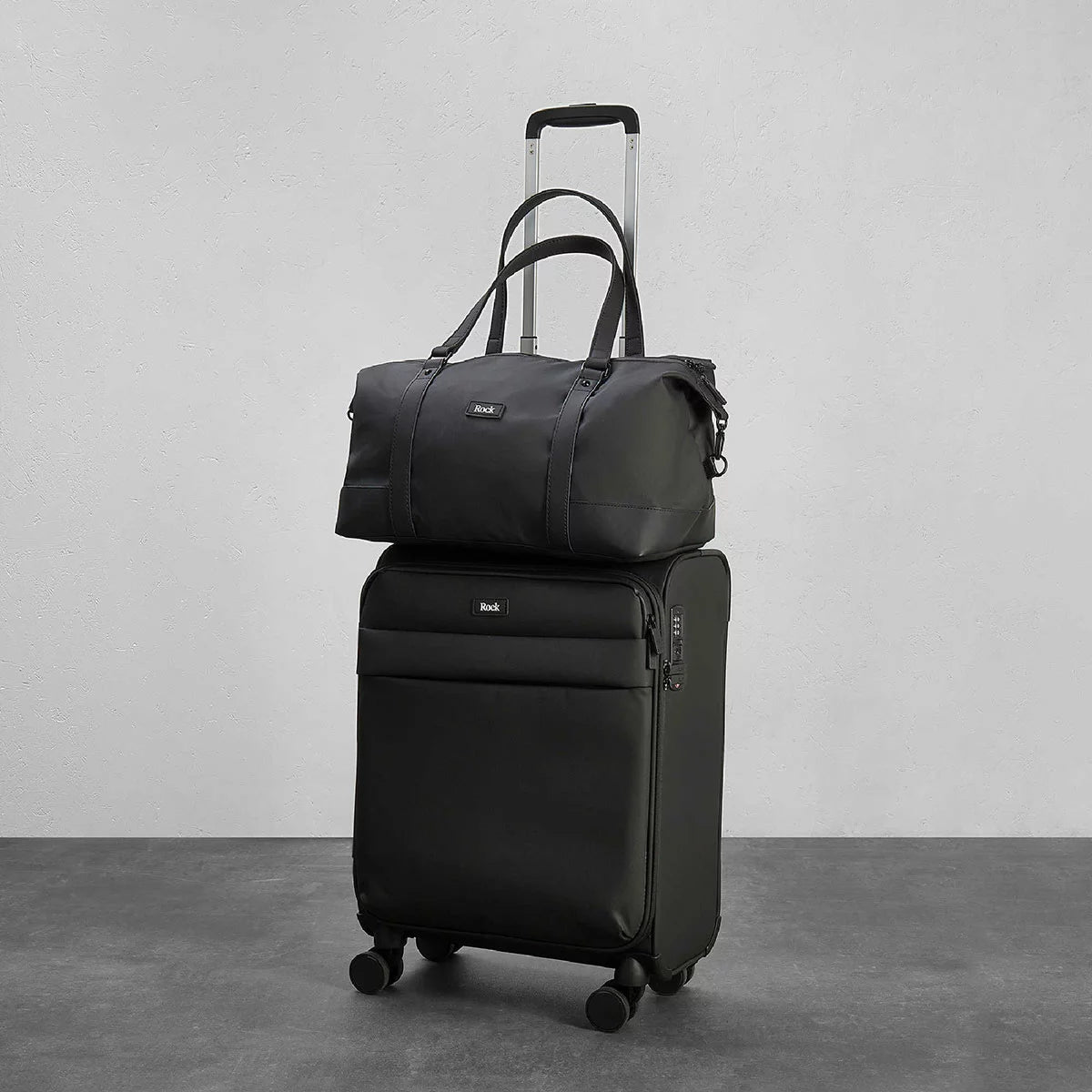 Rock Harper 2 Piece Softside Cabin and Holdall Luggage Set