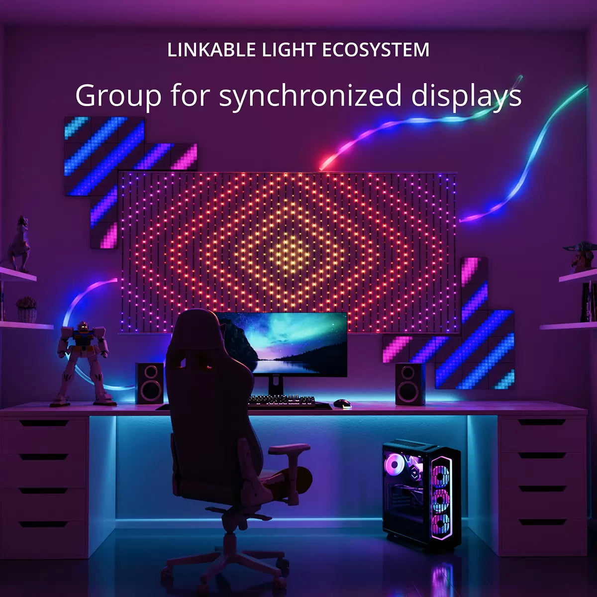 9.8 ft (3m) Twinkly App Controlled Multicolour LED Flex Tube