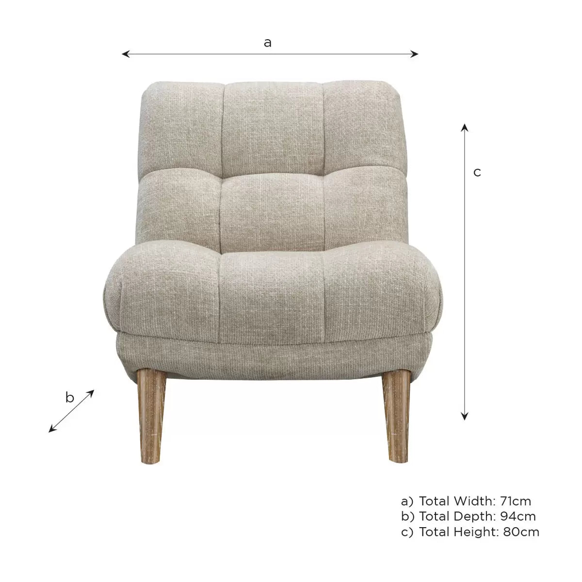 Winslow Beige Fabric Accent Chair