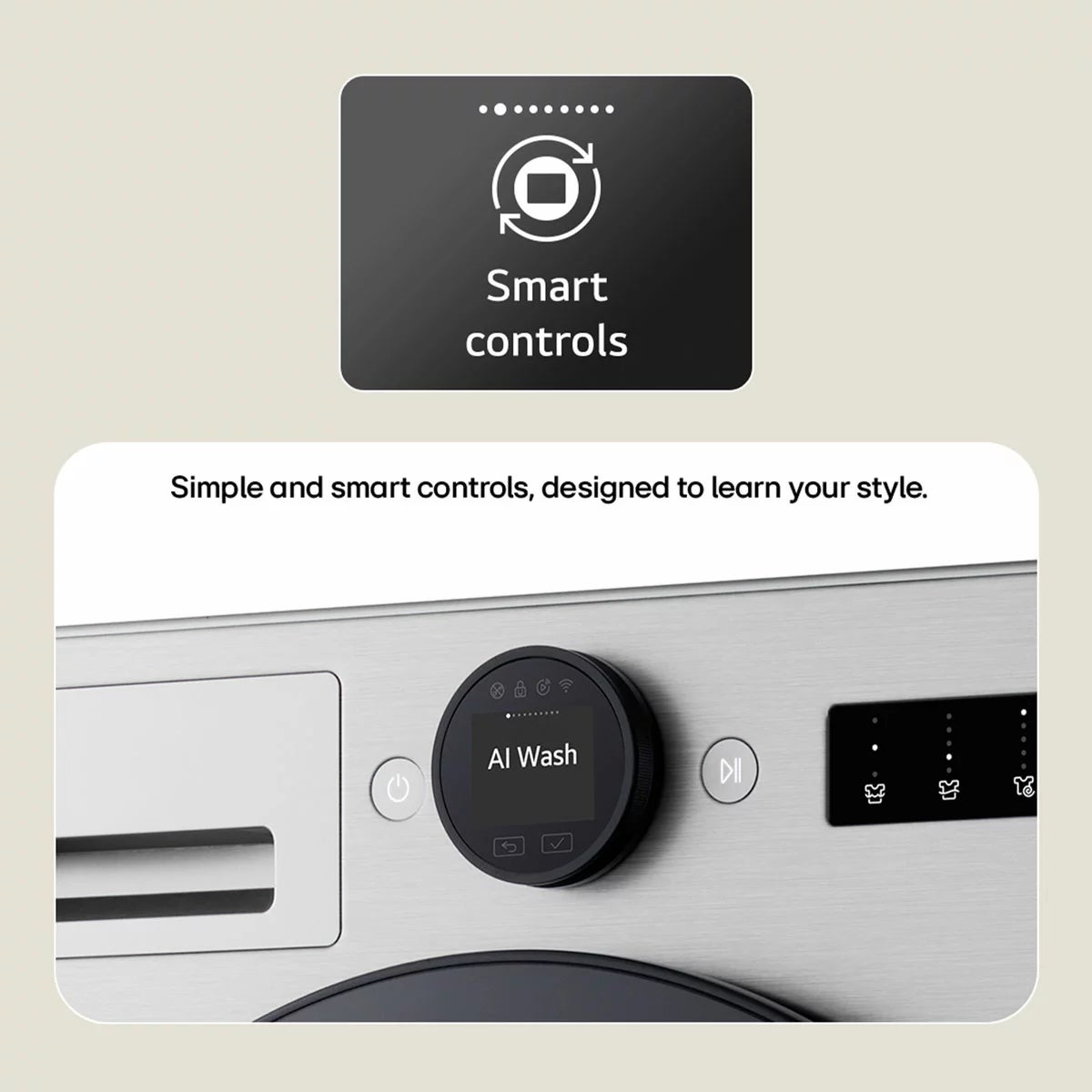 LG W4X7537TBB, 13kg/7kg Washer Dryer, D Rated in Black, view 5