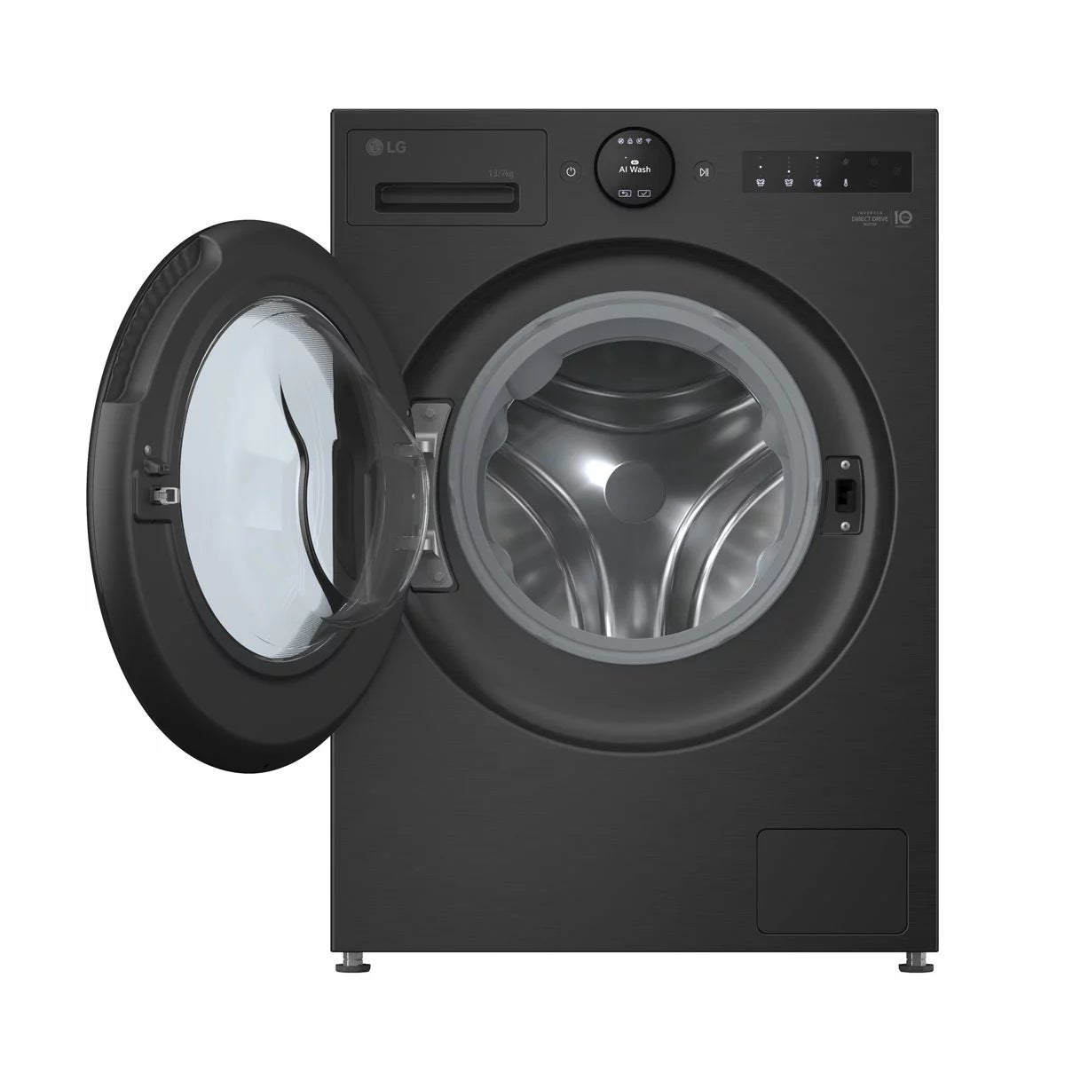 LG W4X7537TBB, 13kg/7kg Washer Dryer, D Rated in Black, view 2