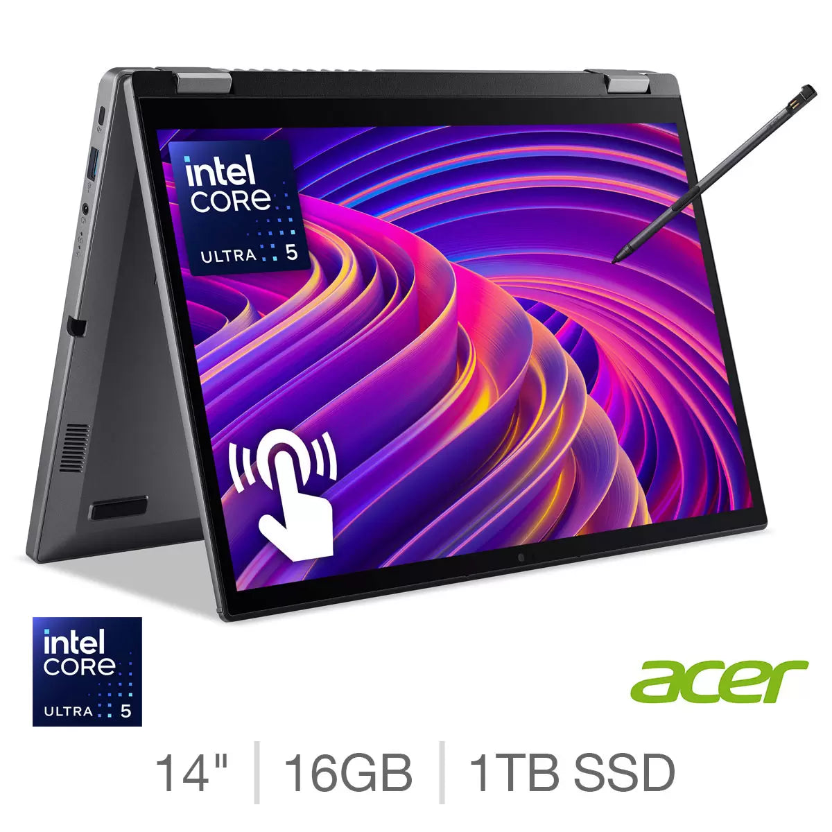 Acer Aspire Spin, Intel Core Ultra 5, 16GB RAM, 1TB SSD, 14 Inch Convertible 2