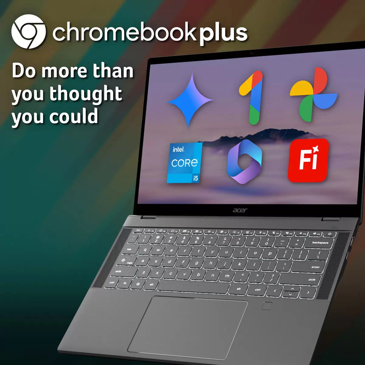Acer Chromebook Plus 514, Intel Core i5, 8GB RAM, 256GB SSD, 14 Inch Laptop