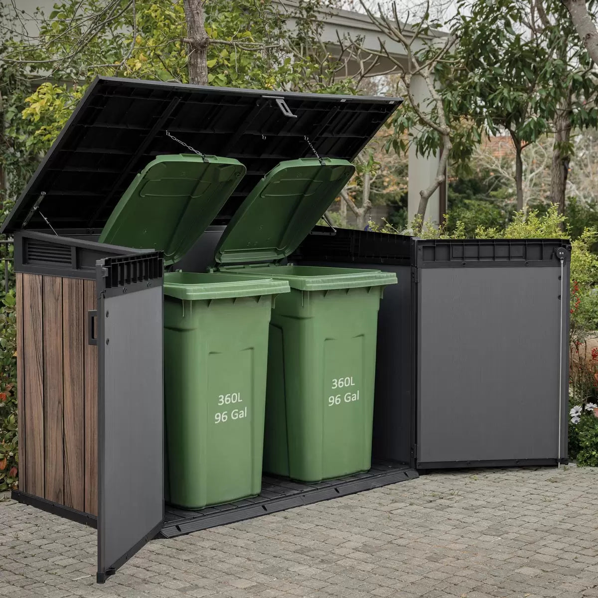 Keter Rosewood Horizon 6ft 3" x 3ft 7" (1.9 x 1.1m) Horizontal 2, 020 Litre