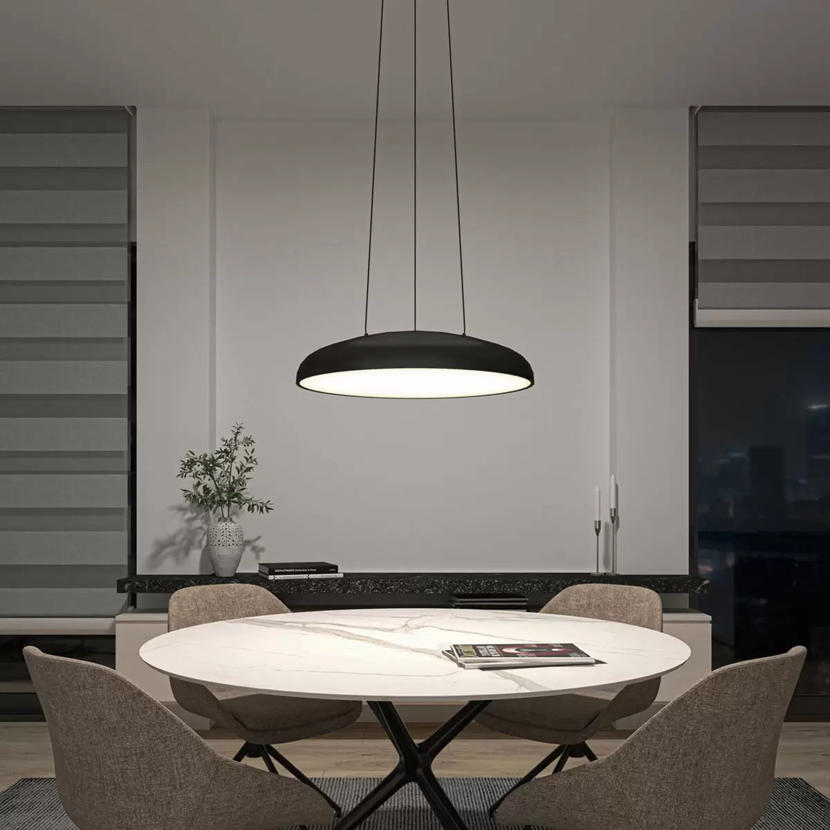 Artika Flint 24" (61cm) Pendant LED Light in Black