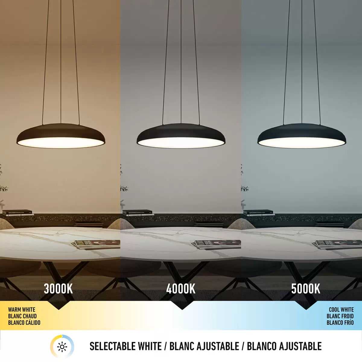 Artika Flint 24" (61cm) Pendant LED Light in Black