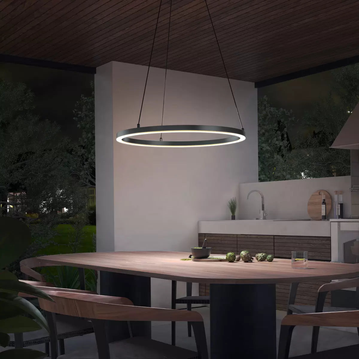 Artika Novato RGBW 28" (71cm) 240V Pendant in Black