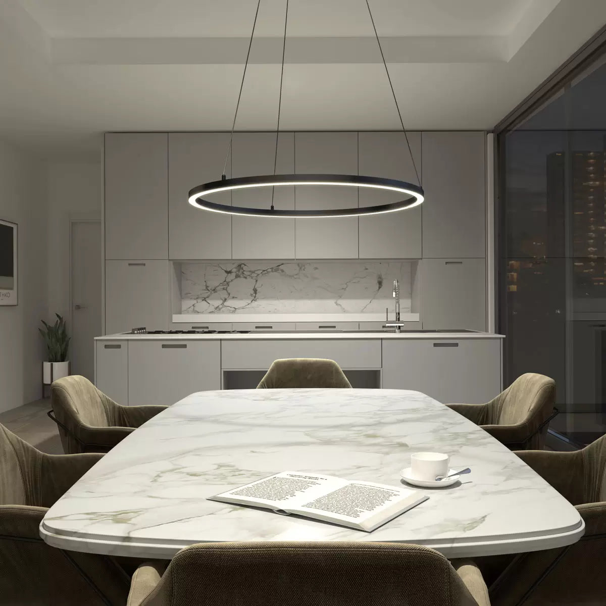 Artika Novato RGBW 28" (71cm) 240V Pendant in Black