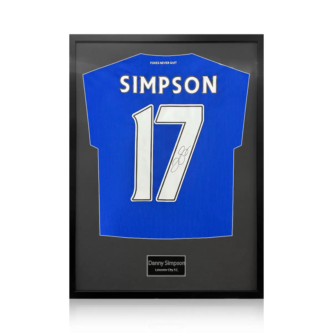 Danny Simpson Signed Framed Leicester City Football Shirt in 2 Options: White or