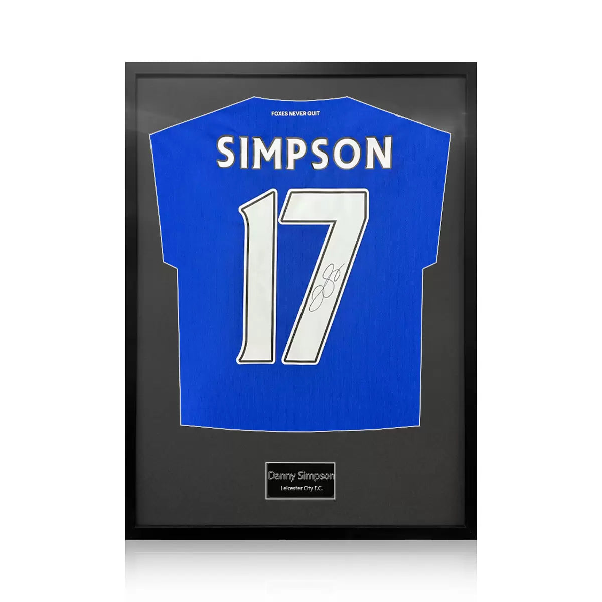 Danny Simpson Signed Framed Leicester City Football Shirt in 2 Options: White or