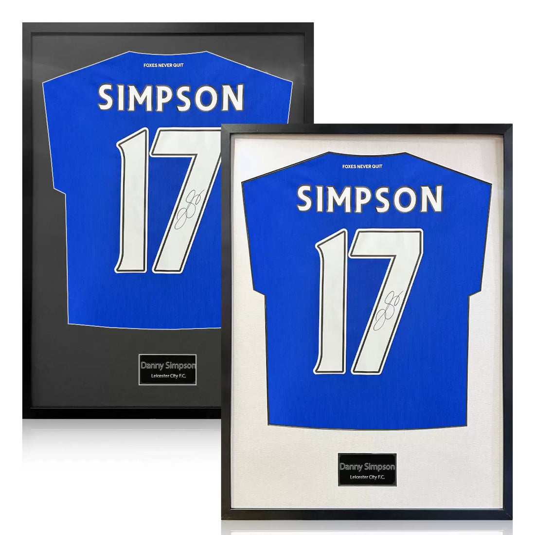 Danny Simpson Signed Framed Leicester City Football Shirt in 2 Options: White or