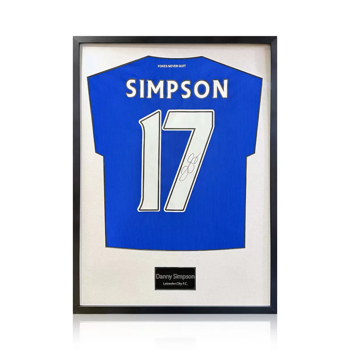 Danny Simpson Signed Framed Leicester City Football Shirt in 2 Options: White or