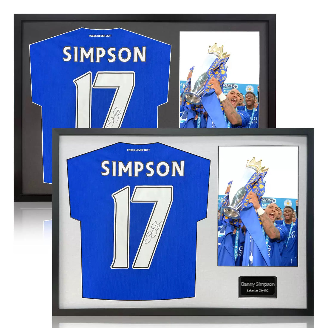 Danny Simpson Signed Framed Leicester City Football Shirt including 1 Photo in 2